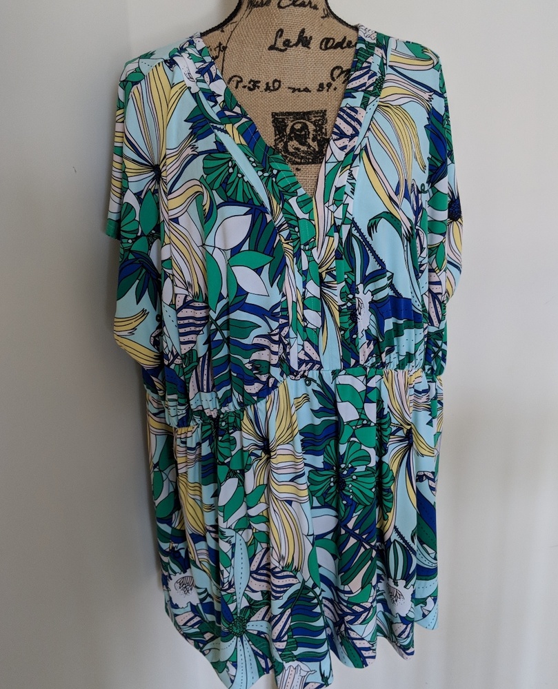 NEW Liz Claiborne blouse top short sleeve size 3X